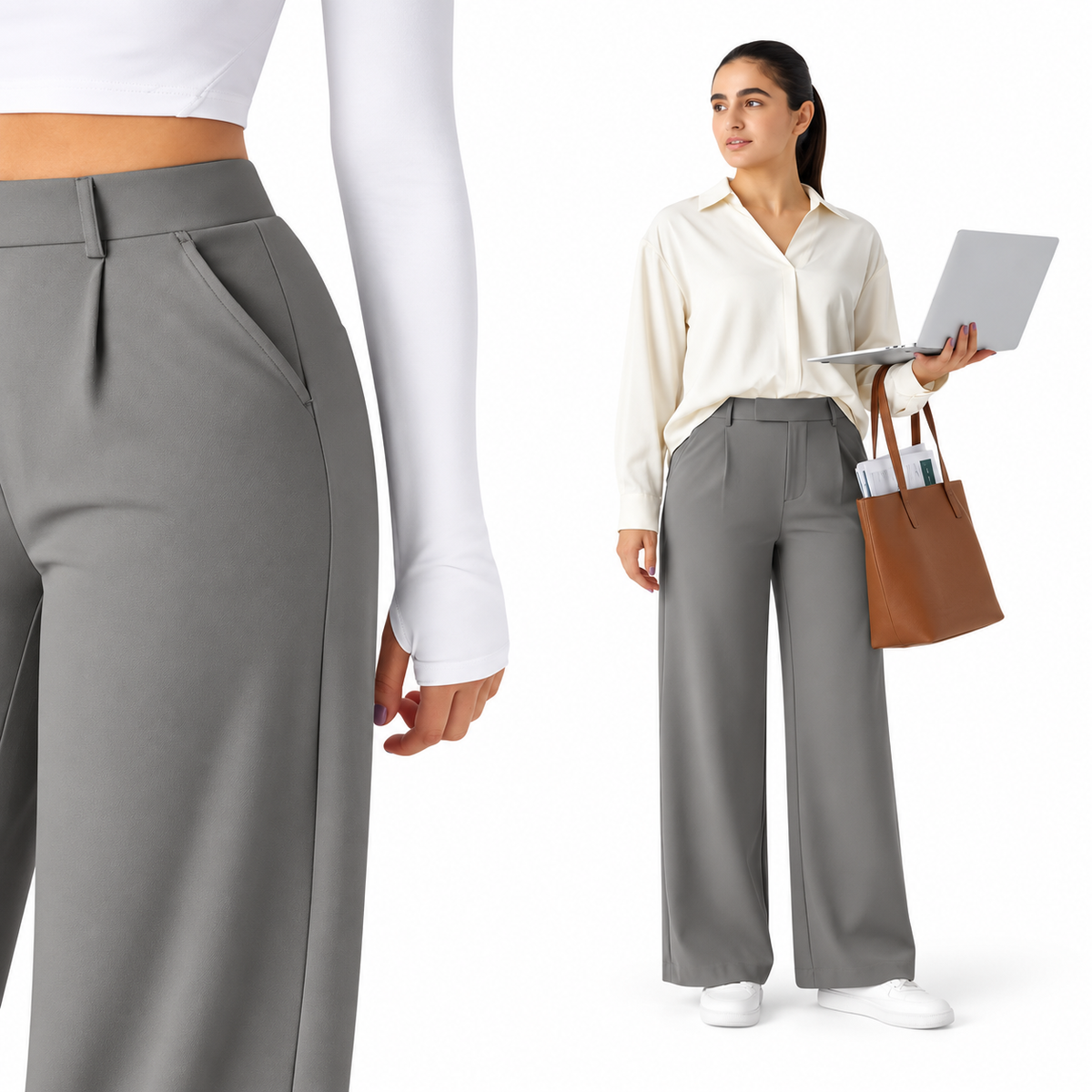 Pantalón de Vestir Elástico - OffiFlex